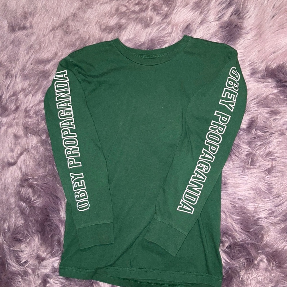 Deep green obey long sleeve